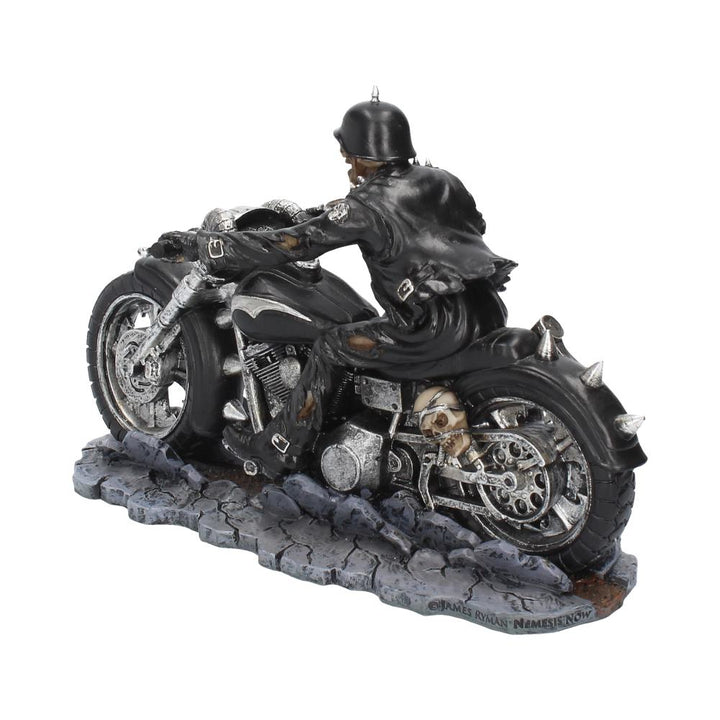 Hell on the Highway Skeleton Motorbike Ornament Figurine 20.5cm