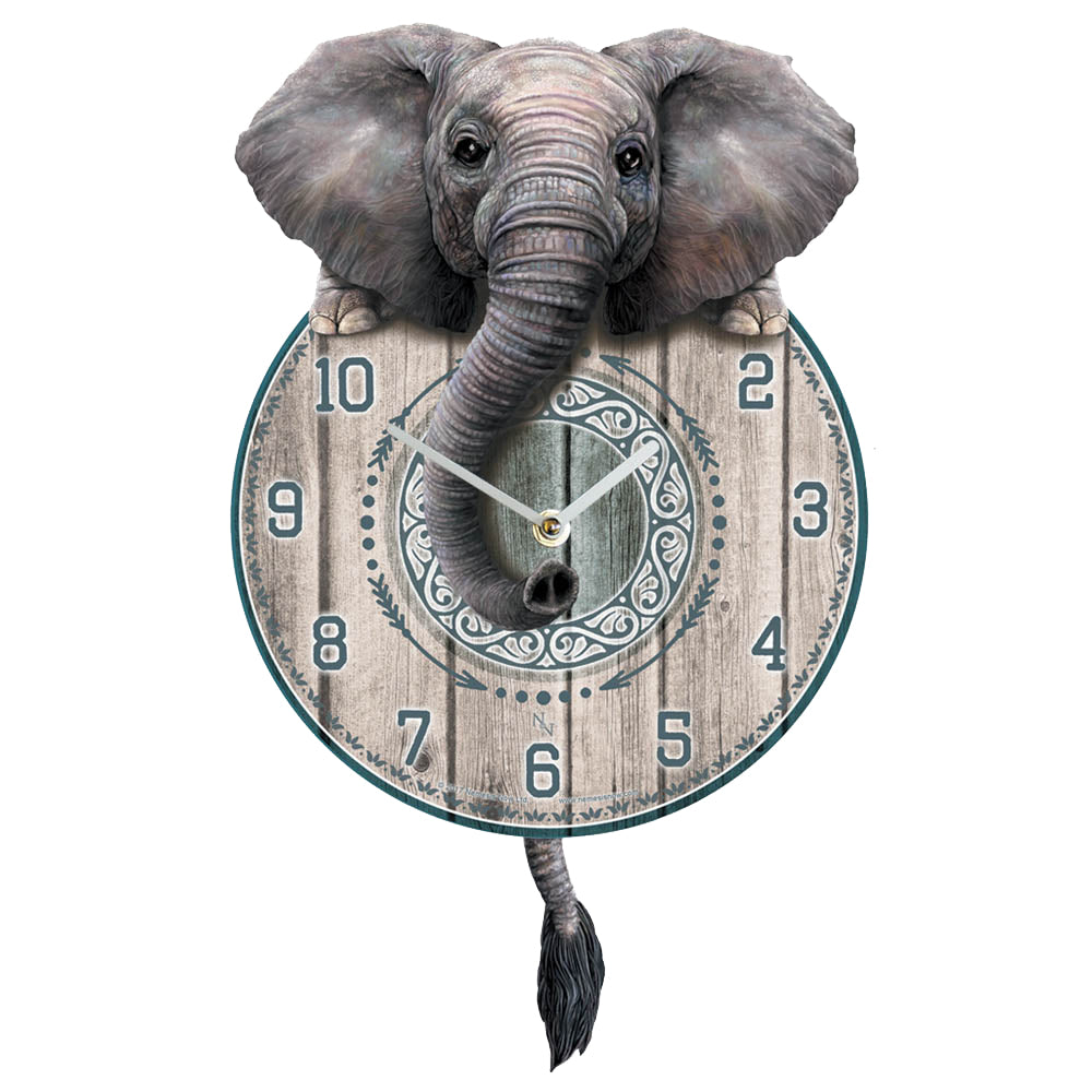 Trunkin Tickin Elephant Pendulum Clock 1