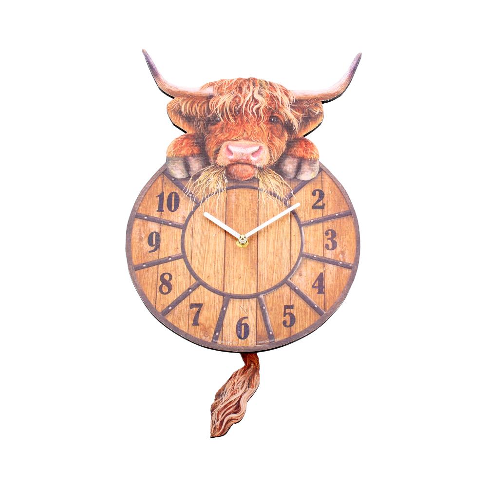Highland Tickin Cow Pendulum Clock Tickin 1