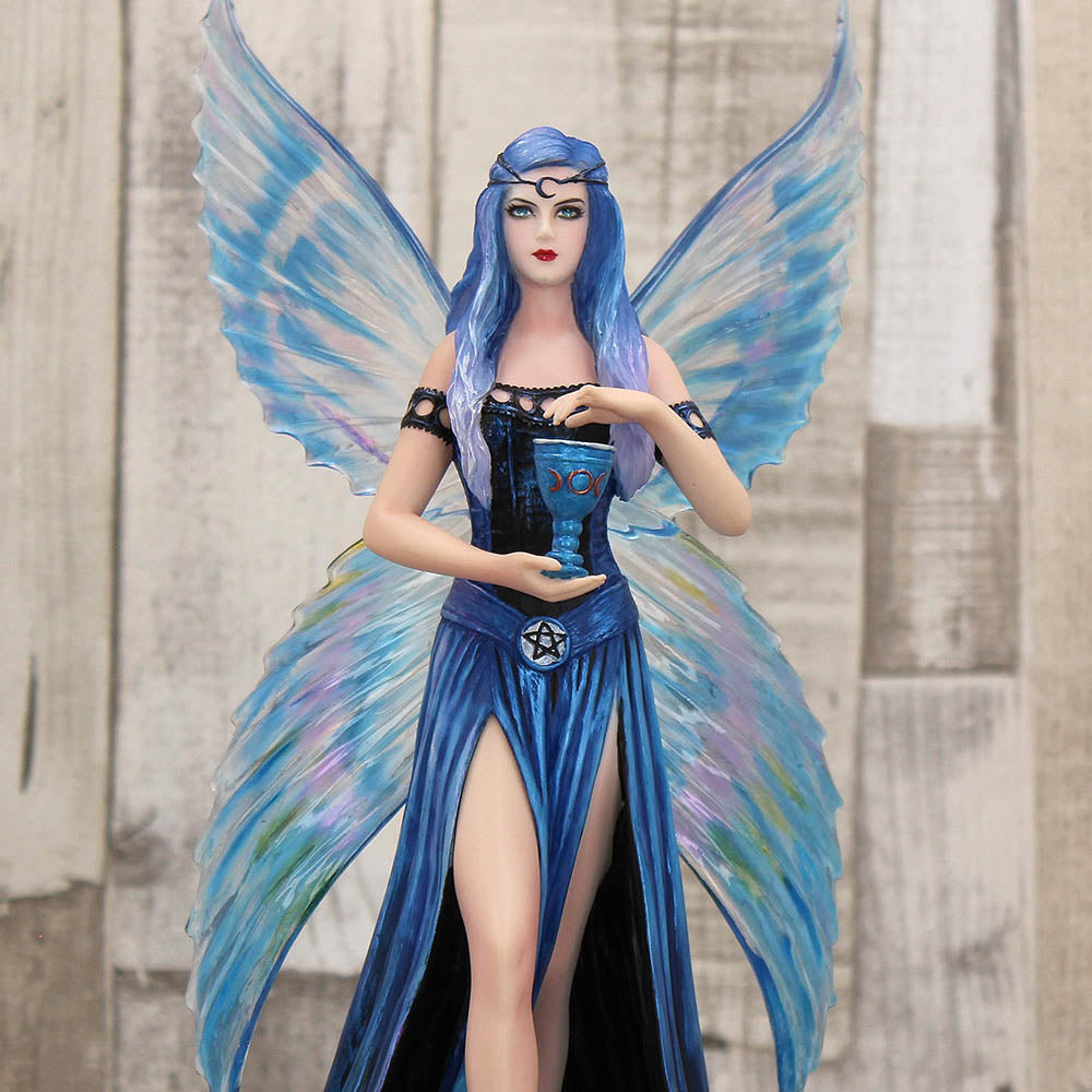 Anne Stokes Enchantment Blue Fairy with Goblet Figurine 26cm Display Statue 7
