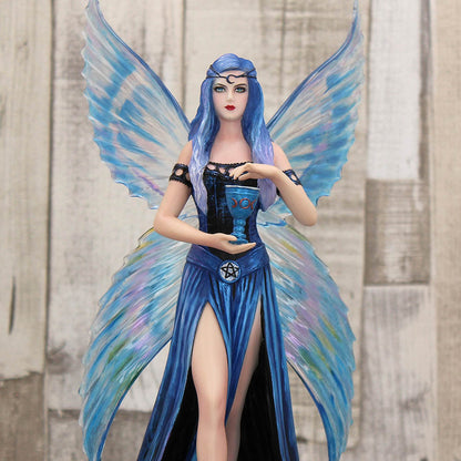 Anne Stokes Enchantment Blue Fairy with Goblet Figurine 26cm Display Statue 7