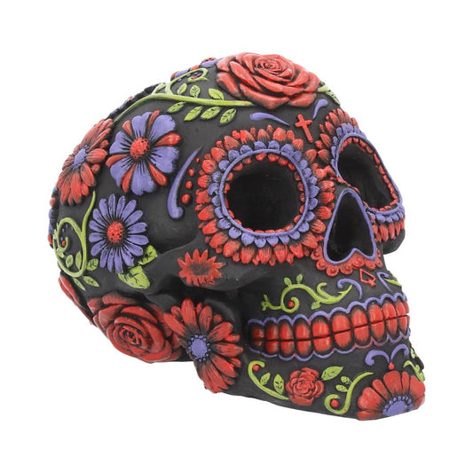 Sugar Blooms Skull Ornament 18cm Polyresin Display Statue 1