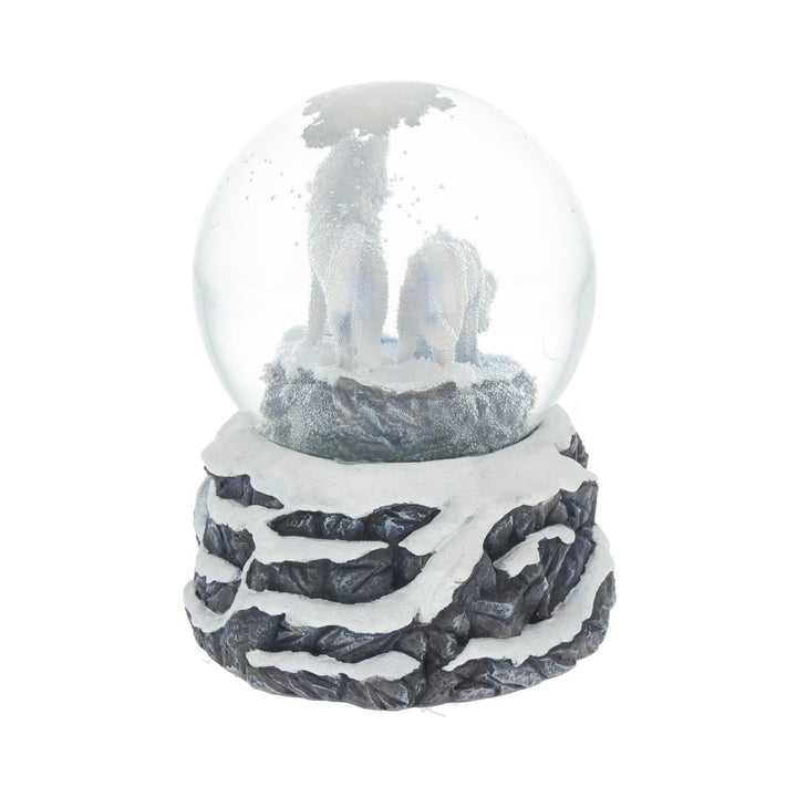 Warriors of Winter Wolf Snowglobe 14.5cm by Lisa Parker