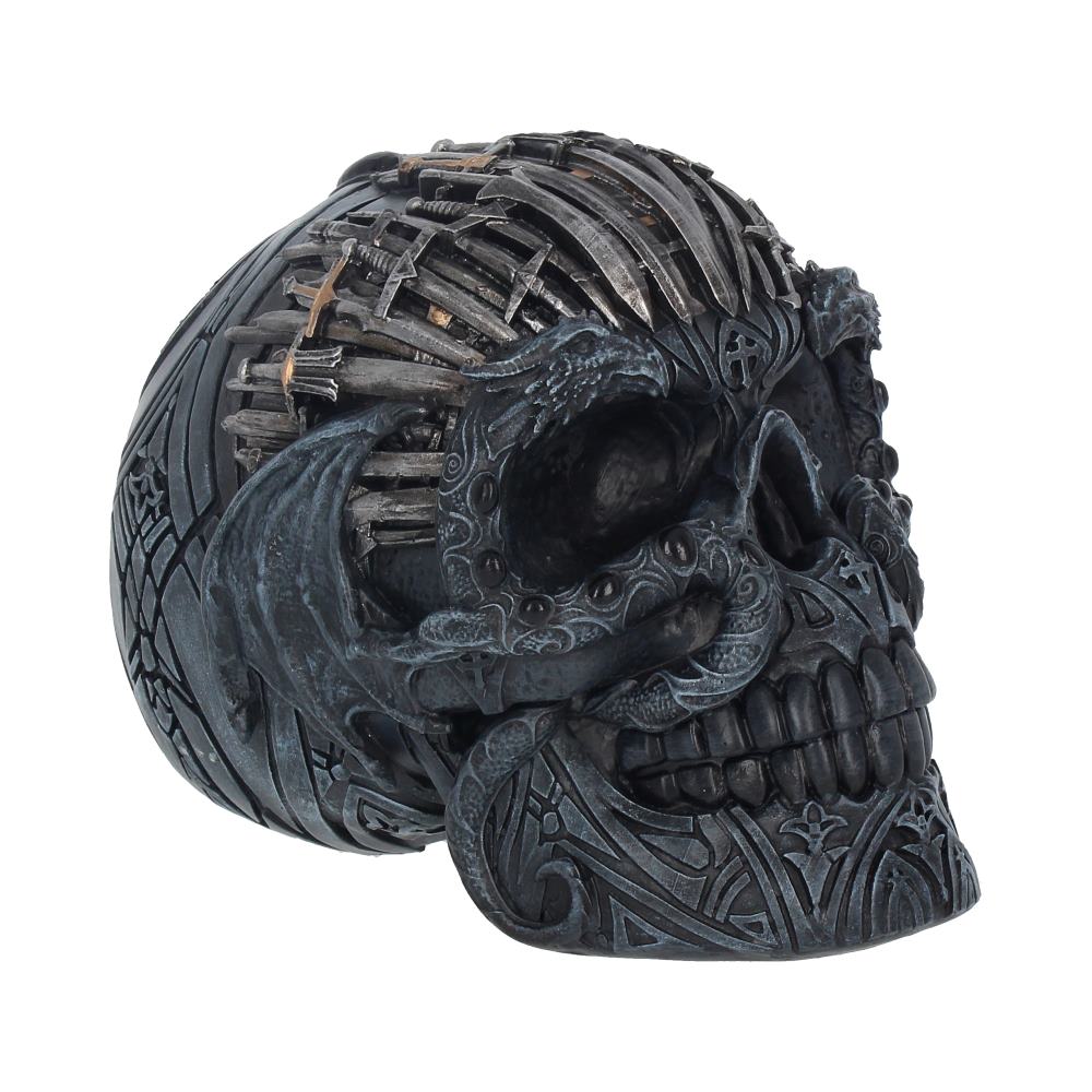 Medieval Sword Dragon Skull Gothic Ornament 18.5cm
