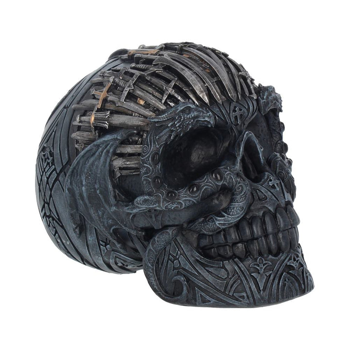 Medieval Sword Dragon Skull Gothic Ornament 18.5cm