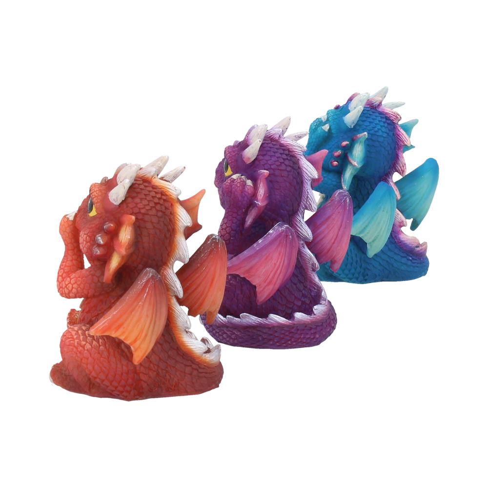 Three Wise Dragonlings Figurines Dragon Ornaments 8.5cm 9