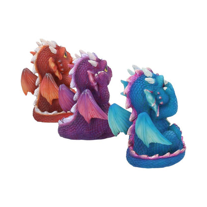 Three Wise Dragonlings Figurines Dragon Ornaments 8.5cm 11