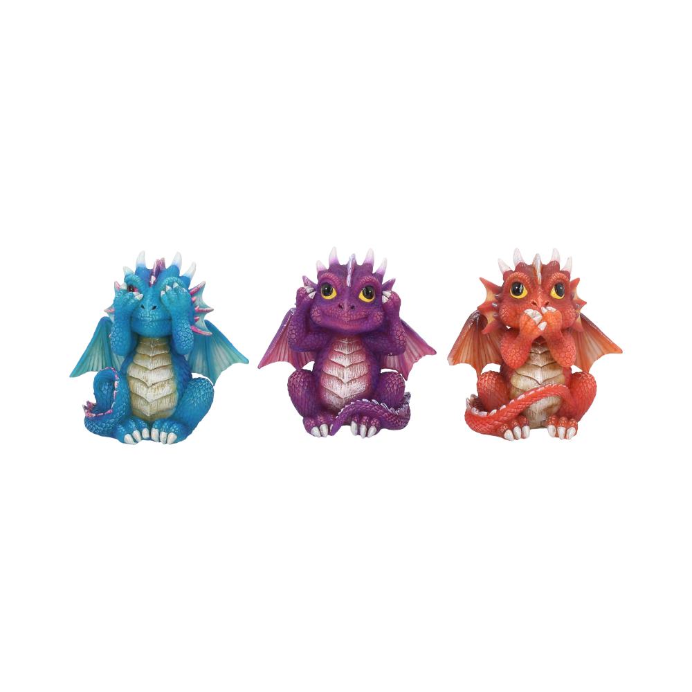 Three Wise Dragonlings Figurines Dragon Ornaments 8.5cm 1