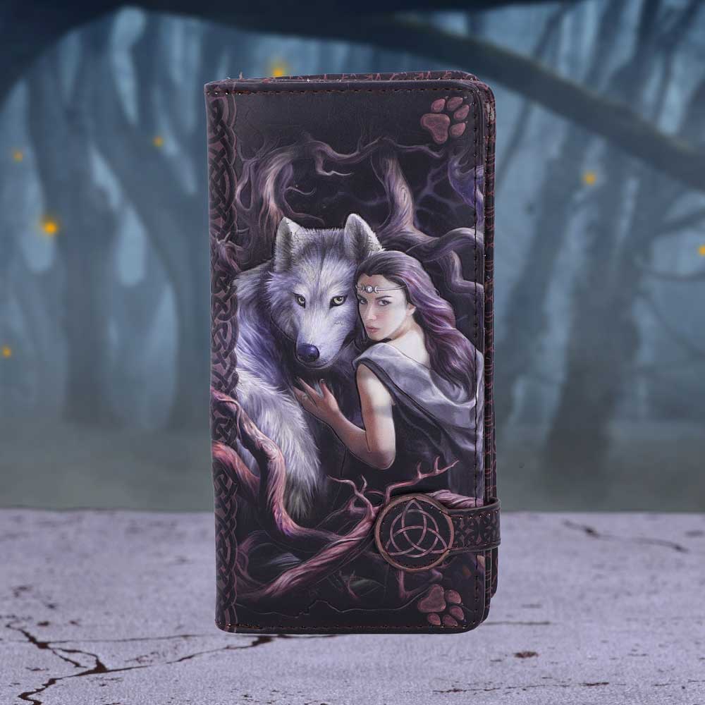 Soul Bond Wolf Embossed Purse 18.5cm by Anne Stokes 7