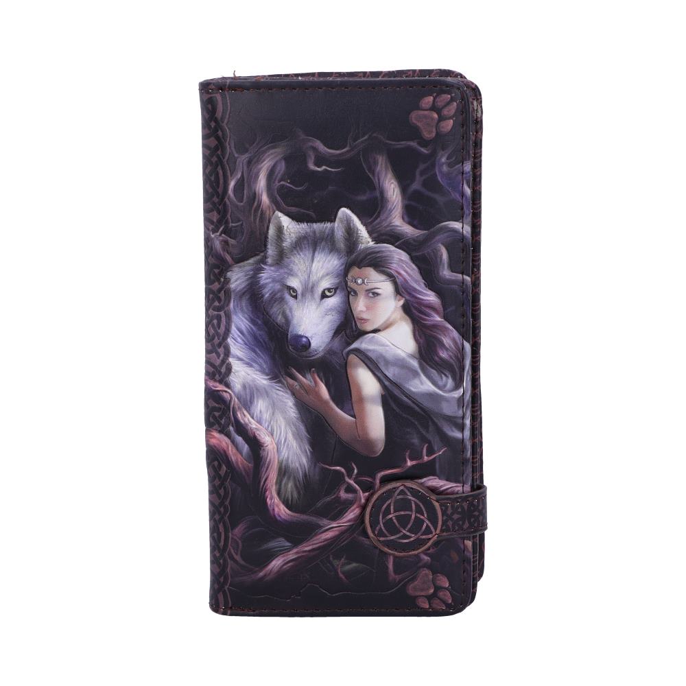 Soul Bond Wolf Embossed Purse 18.5cm by Anne Stokes 1