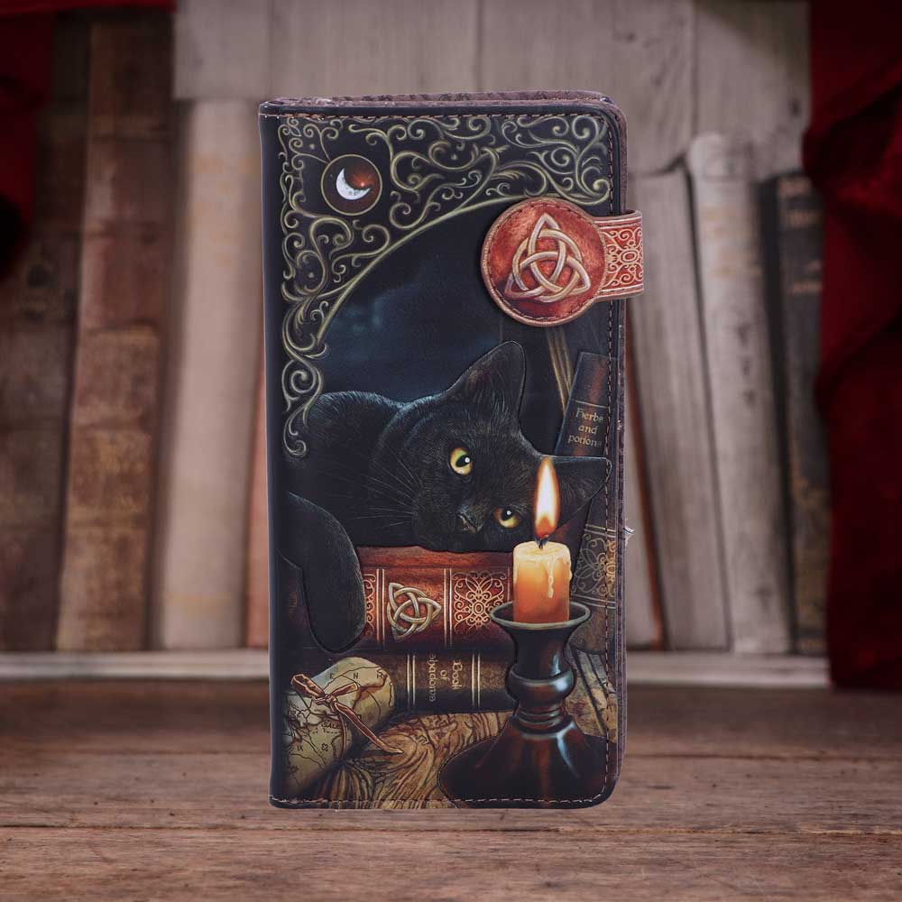 Witching Hour Cat Witch Purse Black Embossed 18.5cm by Lisa Parker 7
