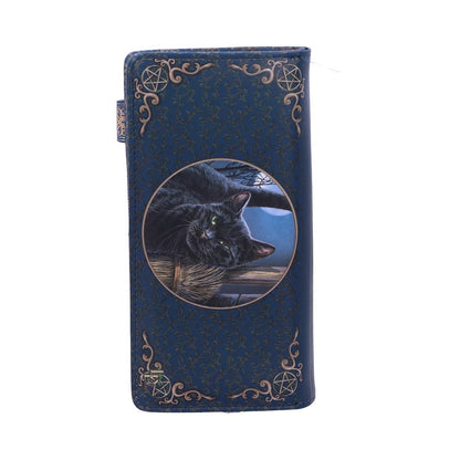 A Brush with Magick Cat Purse Navy Embossed 18.5cm 3