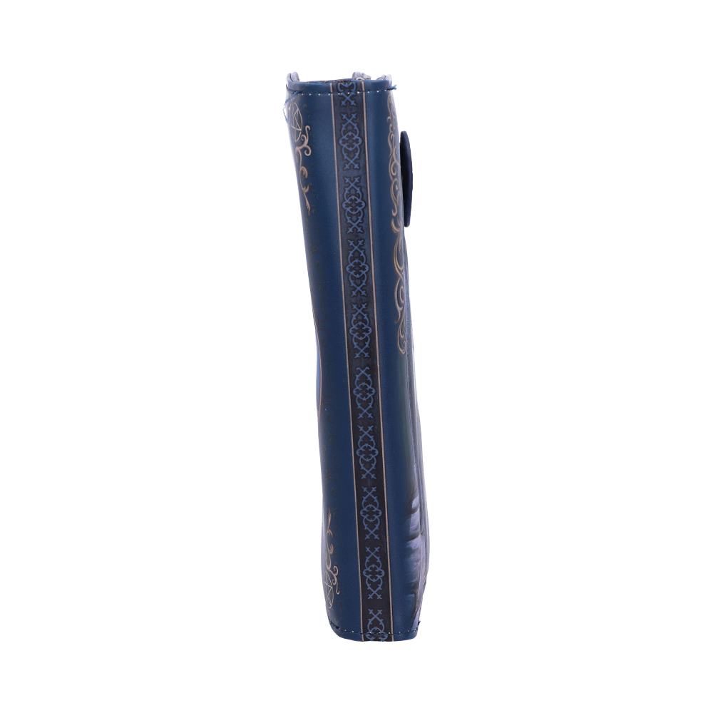A Brush with Magick Cat Purse Navy Embossed 18.5cm 4