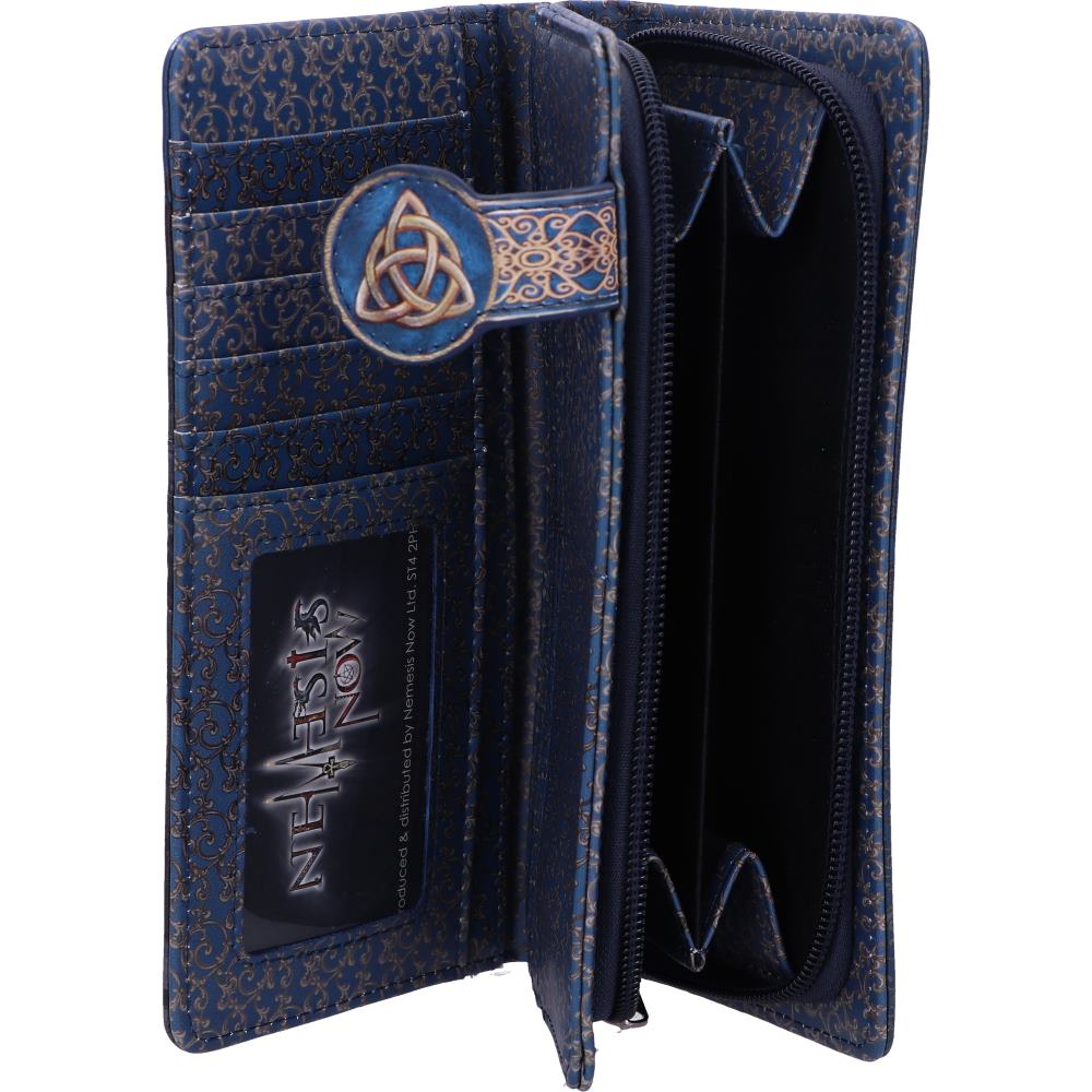 A Brush with Magick Cat Purse Navy Embossed 18.5cm 5