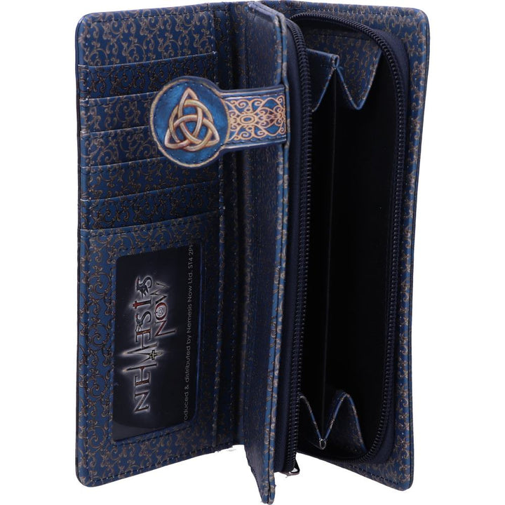 A Brush with Magick Cat Purse Navy Embossed 18.5cm 5
