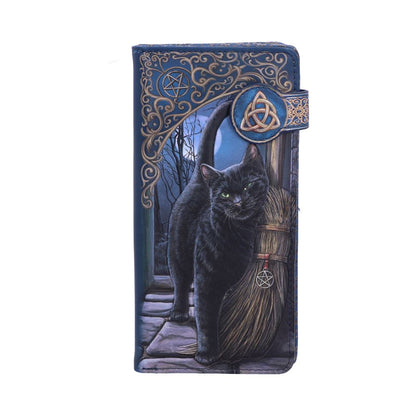 A Brush with Magick Cat Purse Navy Embossed 18.5cm 1