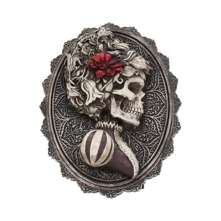 Beautiful Female Skeleton Plaque Day of the Dead Valentine Wall Hanging 22cm