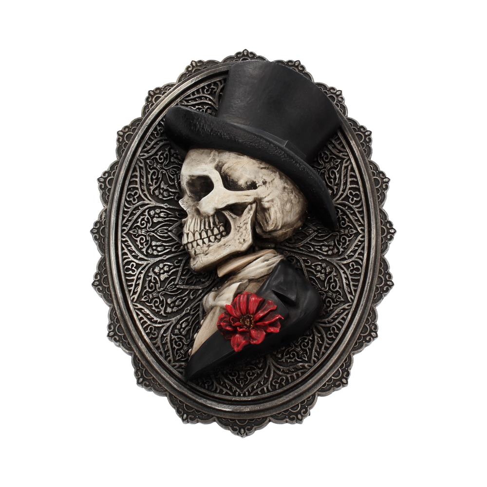Beautiful Male Skeleton Plaque Day of the Dead Valentine Wall Hanging Handsome 22cm 1