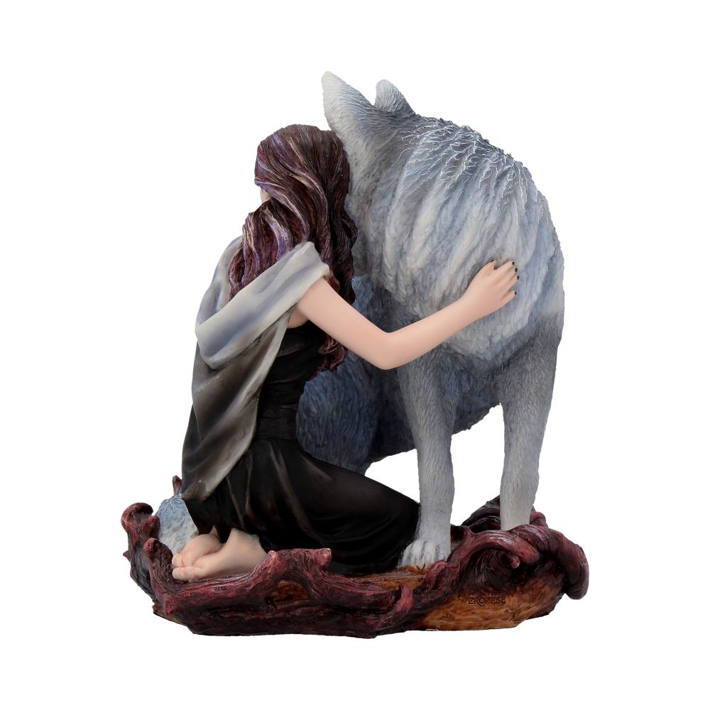 Soul Bond Handpainted Wolf and Woman Resin Figurine 17cm By Anne Stokes 3