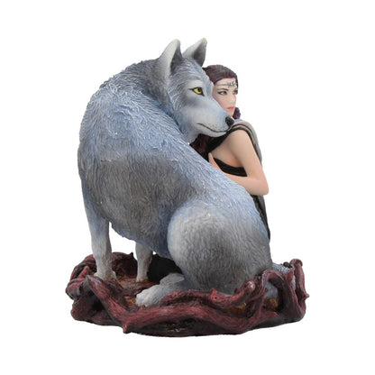 Soul Bond Handpainted Wolf and Woman Resin Figurine 17cm By Anne Stokes 6