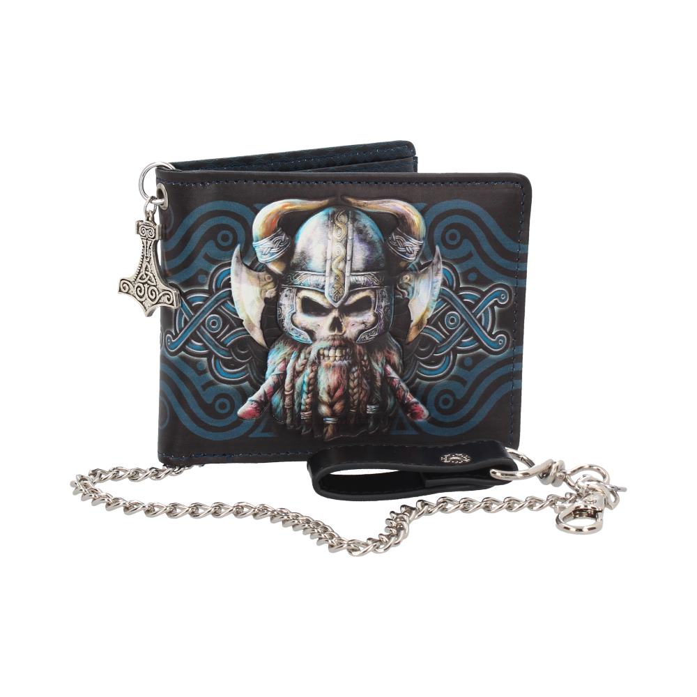 Danegeld Viking Wallet with Decorative Chain Black 11cm 1