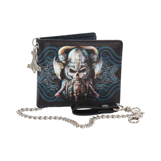 Danegeld Viking Wallet with Decorative Chain Black 11cm 1