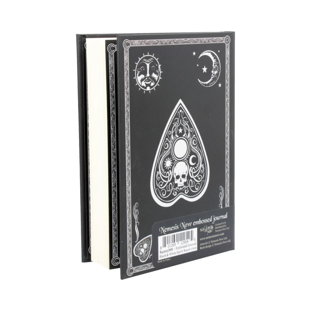 Embossed Journal Black and White Spirit Board 17cm 4