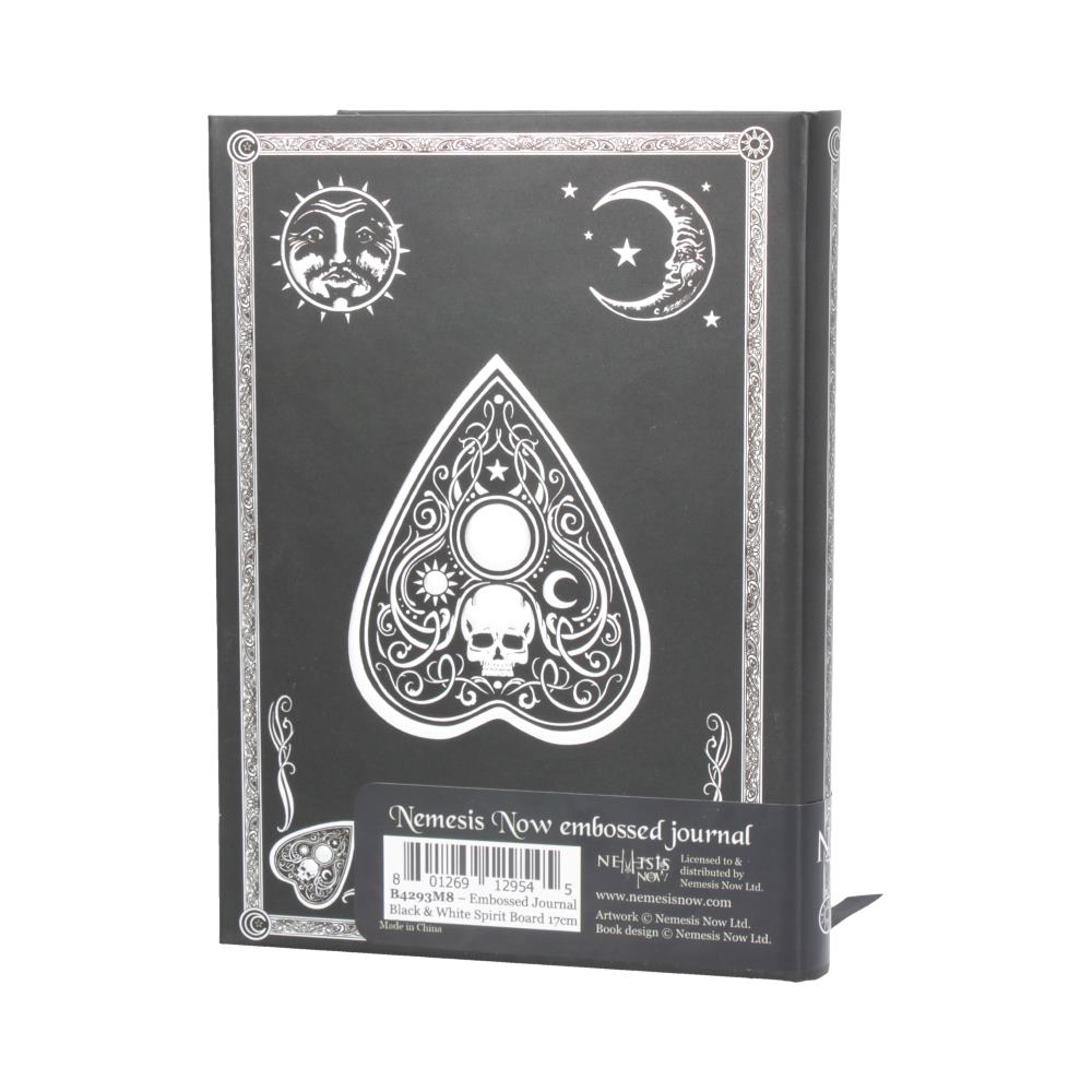 Embossed Journal Black and White Spirit Board 17cm 5