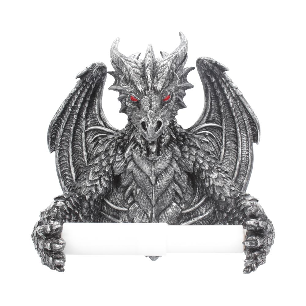 Obsidian Menacing Gothic Dragon Toilet Roll Holder 1