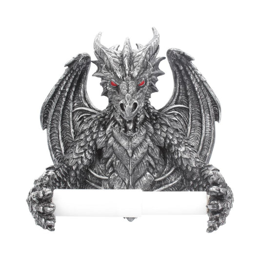 Obsidian Menacing Gothic Dragon Toilet Roll Holder 1