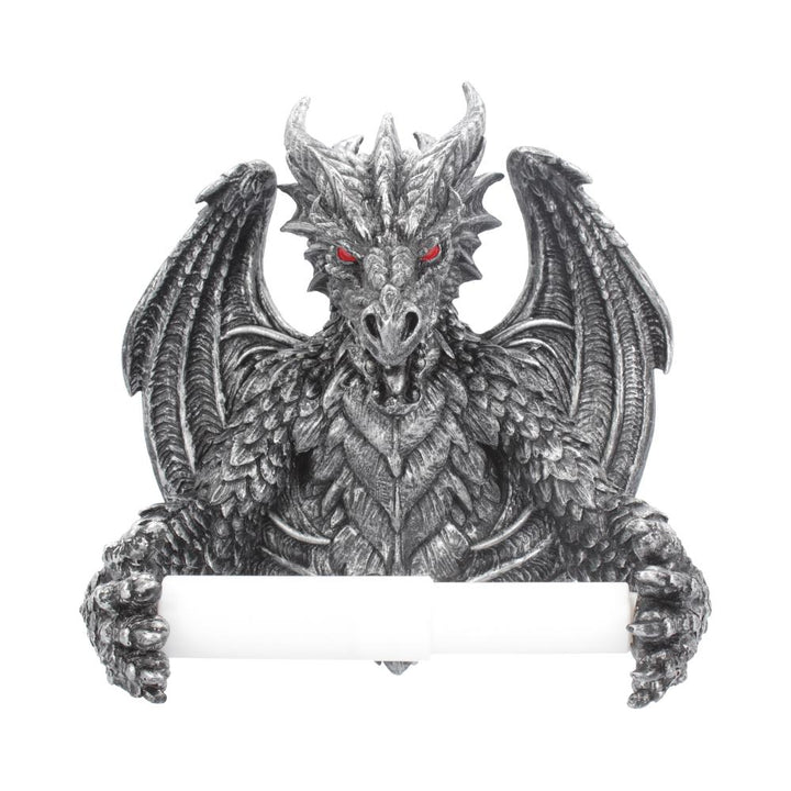 Obsidian Menacing Gothic Dragon Toilet Roll Holder 1