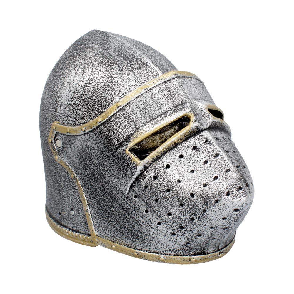 Pack of 3 Silver Knight Bascinet Helmet 20.5cm x 27cm 15cm 1
