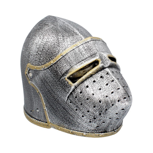 Pack of 3 Silver Knight Bascinet Helmet 20.5cm x 27cm 15cm 1