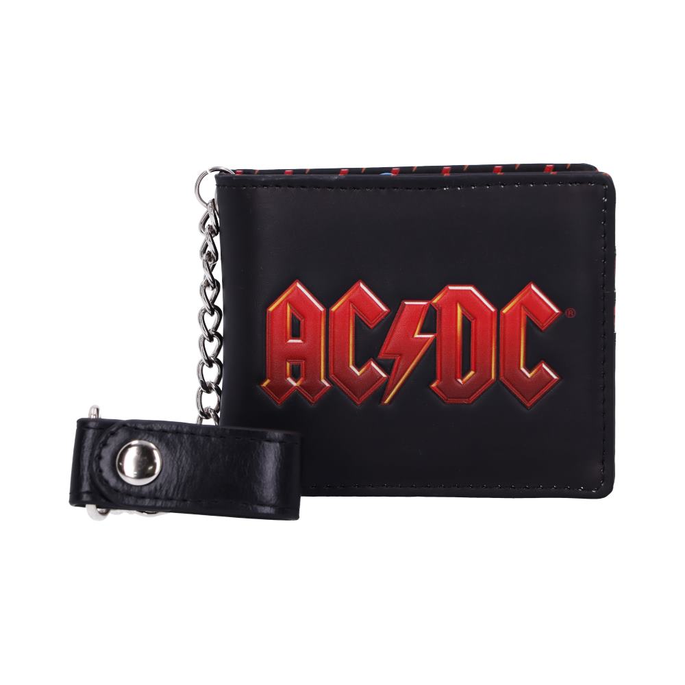 ACDC Logo Leather Lightning Chained Wallet Purse 11cm 1