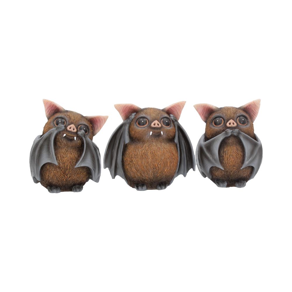 Three Wise Bats Figurines 8.5cm 1