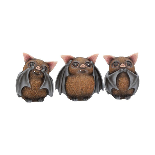 Three Wise Bats Figurines 8.5cm 1