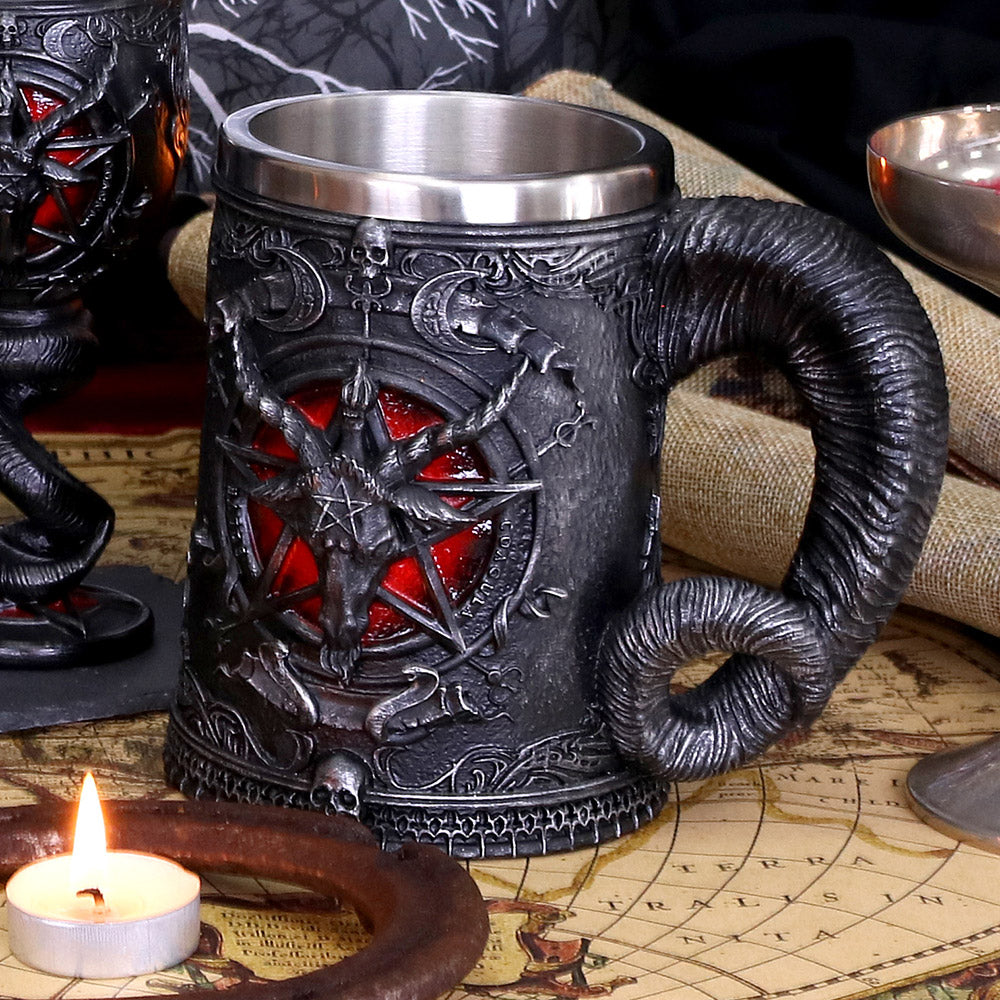 Baphomet Sabatic Goat Diety Tankard 16.5cm 9