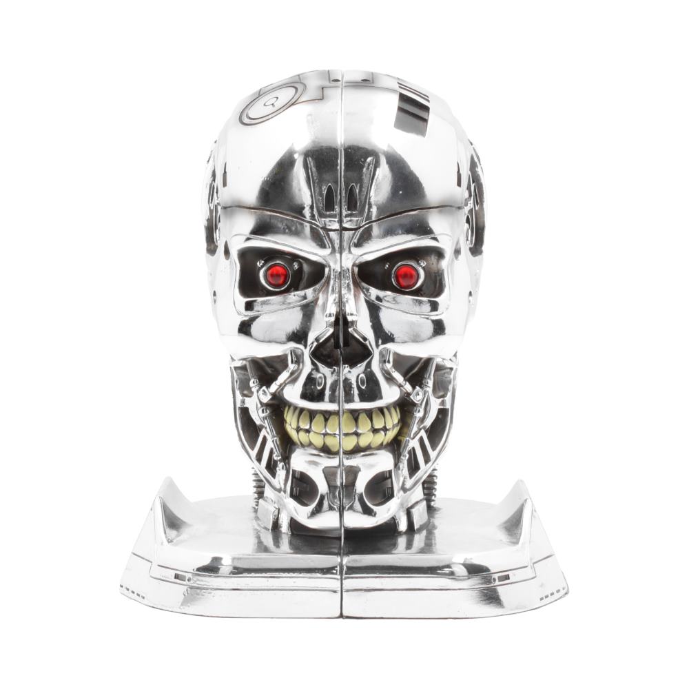 T800 Terminator 2 Judgement Day T2 Head Bookends 18.5cm 2