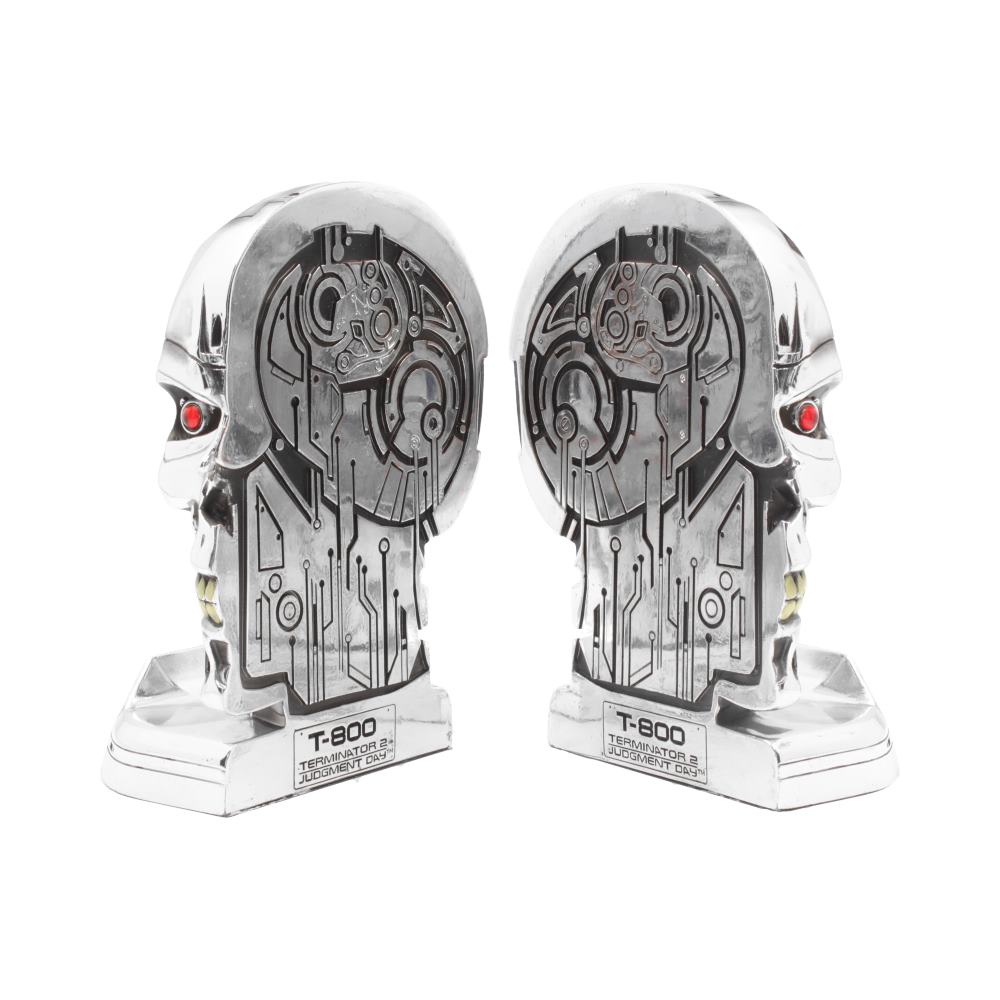 T800 Terminator 2 Judgement Day T2 Head Bookends 18.5cm 3