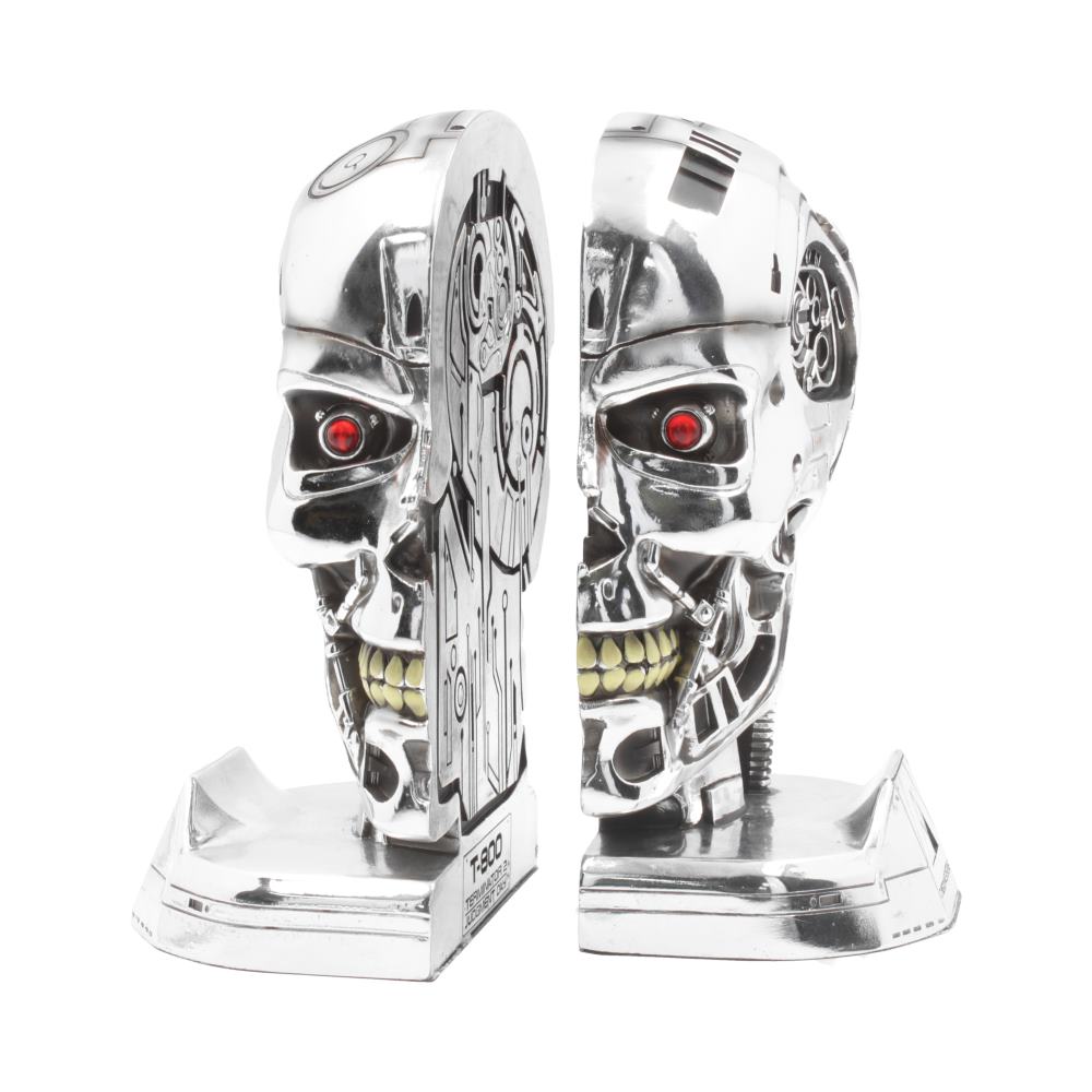 T800 Terminator 2 Judgement Day T2 Head Bookends 18.5cm 1