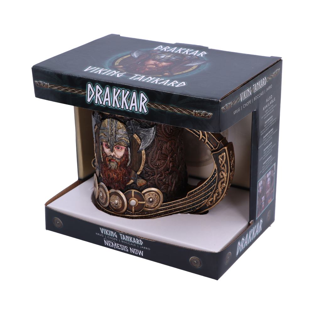 Drakkar Viking Dragon Boat Tankard 15cm 7