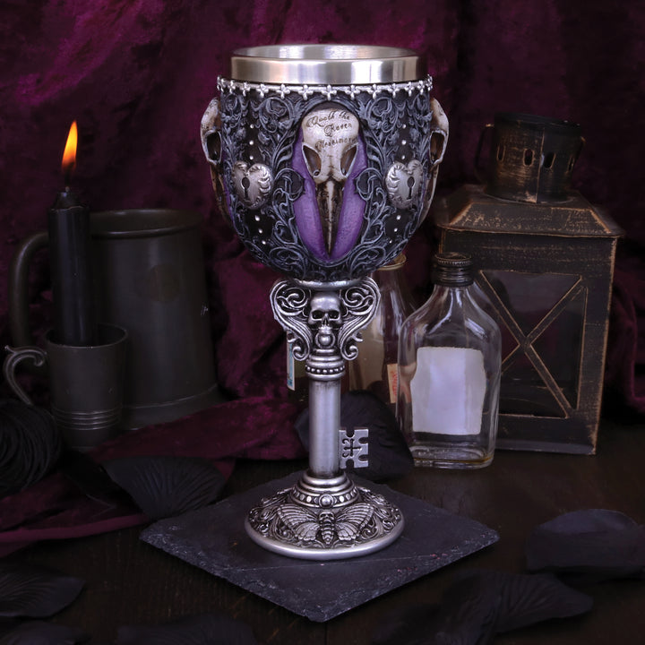 Edgar Allen Poe Nevermore Raven Goblet 18cm Drinking Cup 7