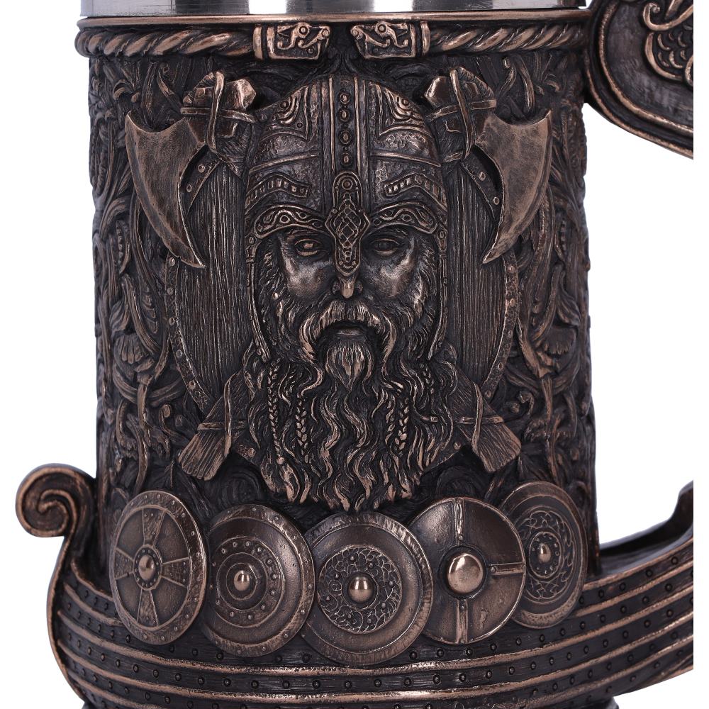 Bronze Drakkar Dragon Boat Viking Tankard 15cm 5