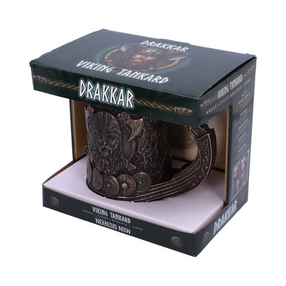 Bronze Drakkar Dragon Boat Viking Tankard 15cm 7