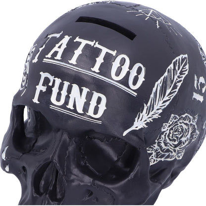 Black and White Traditional Tribal Tattoo Fund Skull Money Box Piggy Bank 6