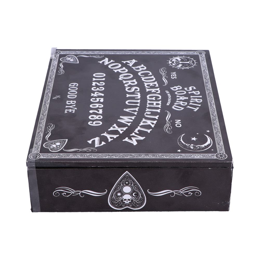 Black and White Spirit Board Planchette Jewellery Storage Box with Mirror 25cm 2