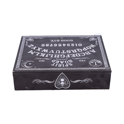 Black and White Spirit Board Planchette Jewellery Storage Box with Mirror 25cm 3