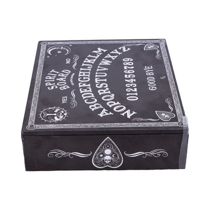 Black and White Spirit Board Planchette Jewellery Storage Box with Mirror 25cm 4