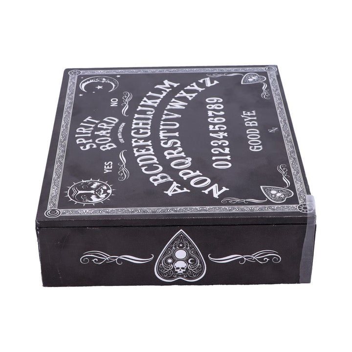 Black and White Spirit Board Planchette Jewellery Storage Box with Mirror 25cm