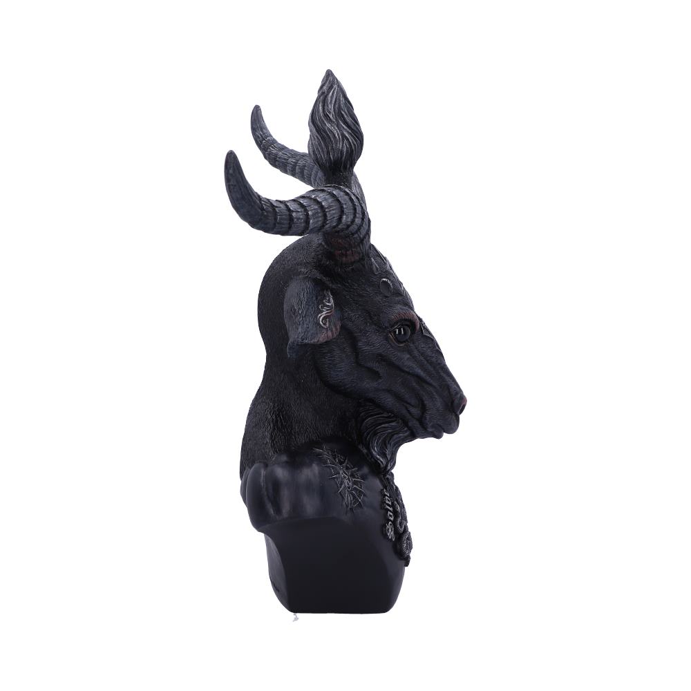 Celestial Black and Silver Baphomet Bust 33cm 4
